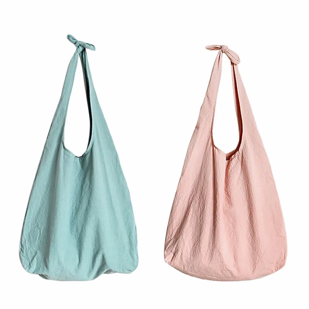 

Casual Women Foldable Reusable Eco Storage Travel Handbag Shopping Tote Portable Bag Green/Pink