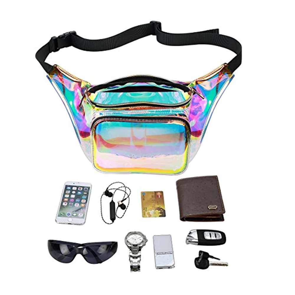 Mealivos New Holographic Fanny Pack Laser Waist Packs Heuptas Hip Bag Women's Waistband Banana Bags Waist bag Unisex cintura