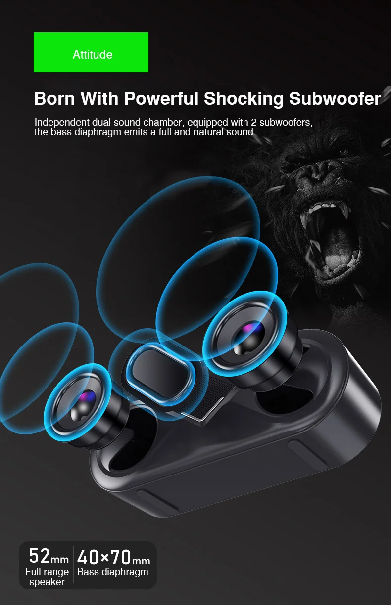 Mini Bluetooth Speaker Portable Wireless Speaker Sound System 3D Stereo Music Surround led light Support Bluetooth TF AUX U-disk (5)