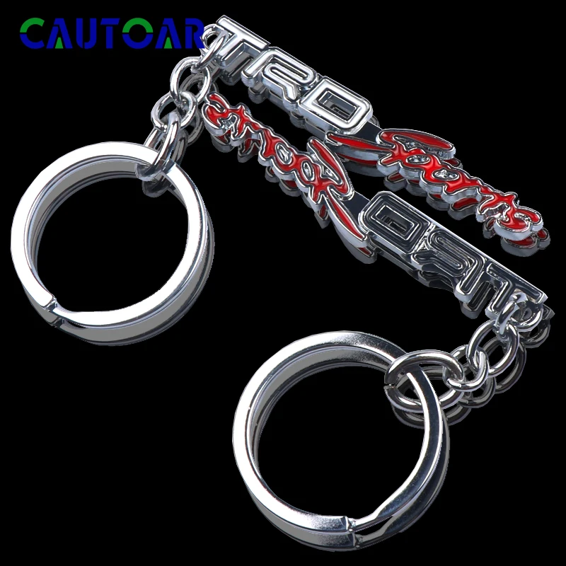 

Car-styling 1Pc Fashion 3D Metal TRD Sport Racing Emblem Badge Car Key Ring keychain For Toyota TRD Auto accessories Gift