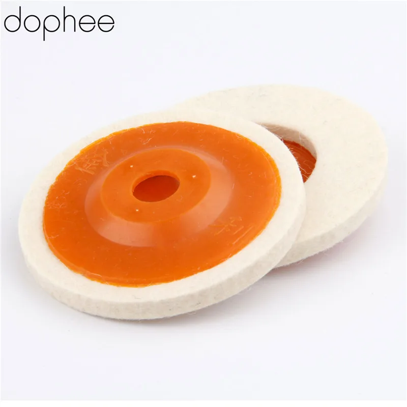 dophee 100mm Wool Polishing Wheel Buffing Pads Angle Grinder Wheel Felt Polishing Disc for Metal Marble Glass Ceramics 1 PC