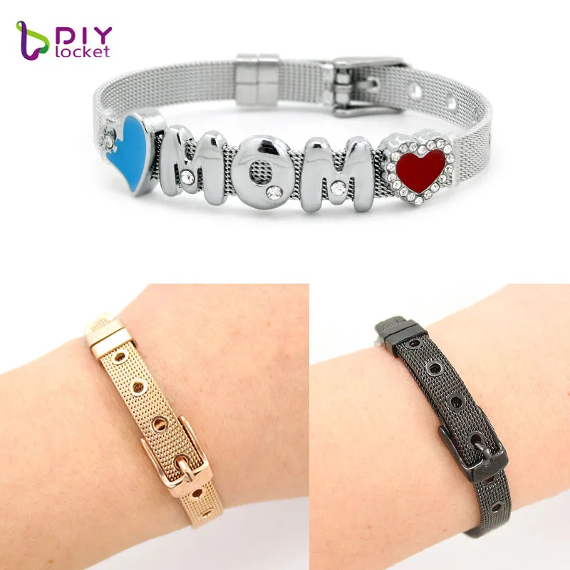 8mm/ 10mm Stainless Steel bracelet bangles Wristband Fashion Accessory Fit for Slide Letters Charms LSBR01-02 stainless steel bracelet,fashion bracelet,fashion jewelry
