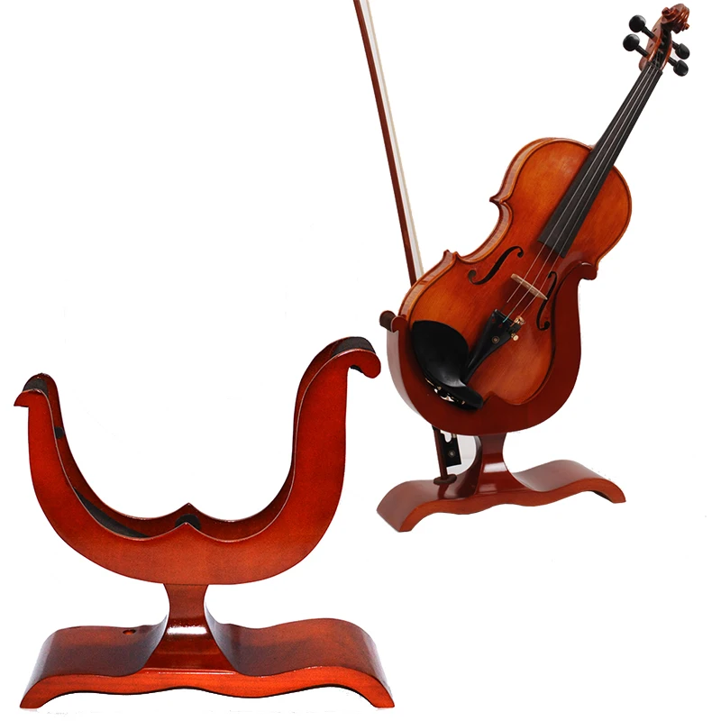

Professional Solid Wood Violin Stand Support Display, Frame,Shelf,for 1/8 1/4 1/2 3/4 4/4 violin