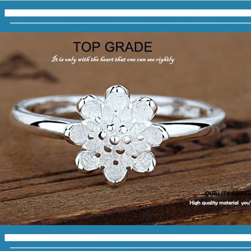 XIYANIKE 925 Серебряный цветок лотоса Регулируемые кольца креативные Простые Модные обручальные ювелирные изделия для женщин подарок VRS2351