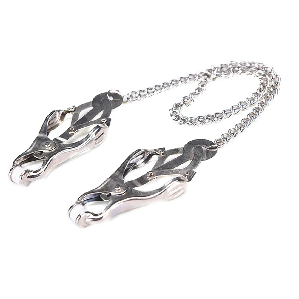 Women Metal Chain Nipple Clamp Slave Nipple Clip  Fetish Toy Send To Costumer For Wedding Gift Exotic Accessories
