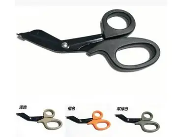 

2017 Medical first aid canvas scissors With a fine-tooth Survival and rescue scissors Survival equipment