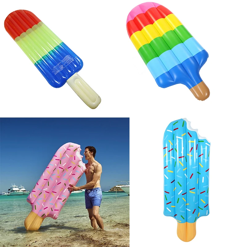 

News Ice Cream Pool Float Inflatable Swim Rings 70 inchs Giant Water Toys In Water Swimming Adult Donut Air Mattresses