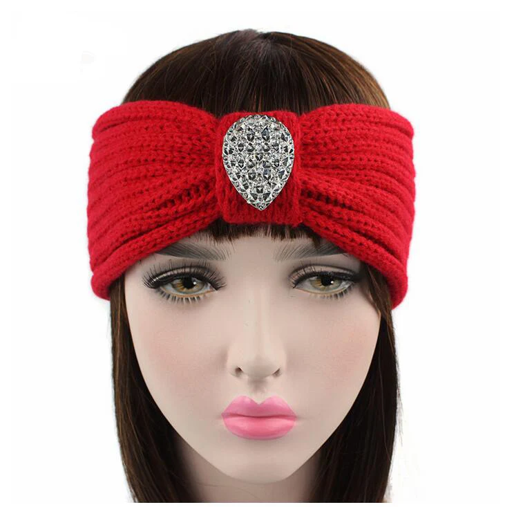 2017 new fashion women turban headband knitted hair band hair accessory