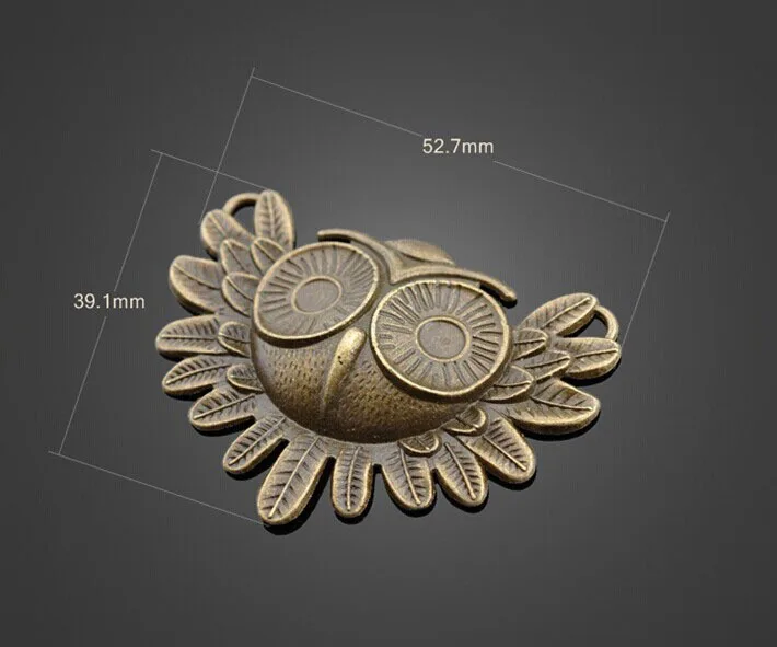 

10pcs Antique Bronze Owl Charms Pendant-DIY Jewelry Findings Earring Necklace Bracelet Fashion Bags Accessories 52.7mm X 39.1mm