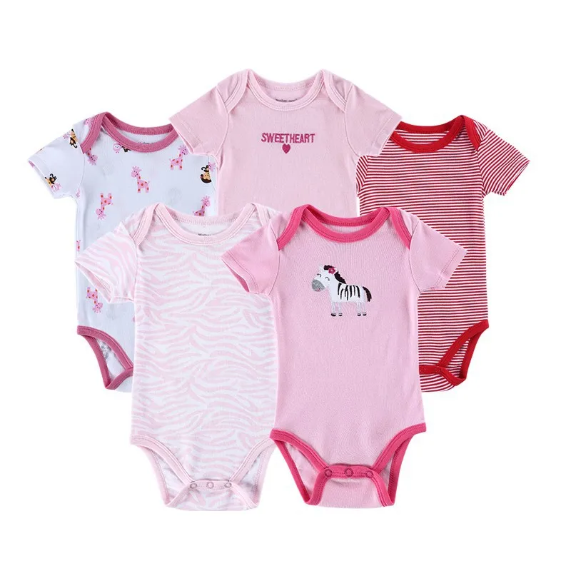 Luvable Friends 5 Pieceslot Baby Body Roupa Infantil Infant Clothing Lovely Bird Bodysuit  Pattern New Born Baby Clothing (7)