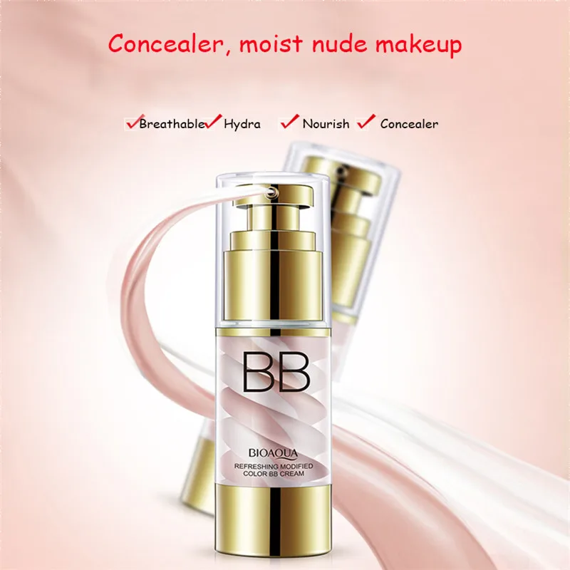 Double Color BB Cream Liquid Foundation Makeup Moisturizer Concealer Base Primer Make Up Corrector Nude Cosmetics 4