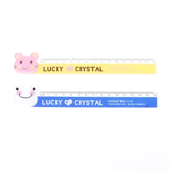 

Cute Kawaii Cartoon Candy Color Plastic School Drawing Ruler For Kids Gift Korean Stationery Student