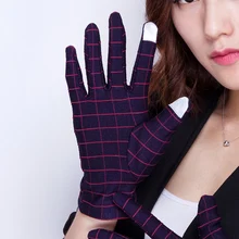 REALBY поступление Брендовые женские зимние перчатки Модные Наручные Перчатки клетчатые хлопковые перчатки для вождения с сенсорным экраном Guantes Tactil