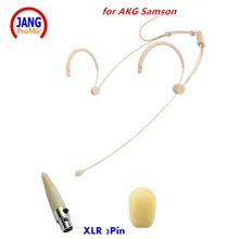 Rahat Kulaklık Kondenser mikrofon Ana Bej mikrofon Gösterisi AKG Samson Kablosuz Verici Mini XLR 3Pin mikrofon