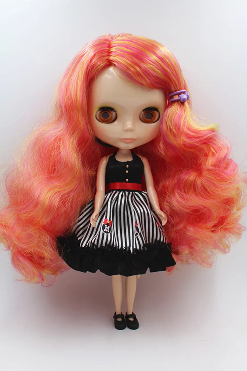 

Blygirl Doll Mixed color roll hair Blyth body Doll Fashion can change makeup