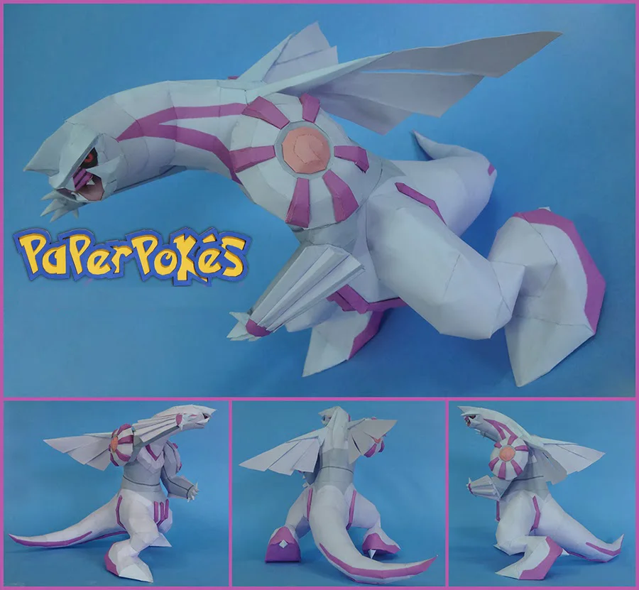 Cartoon Pokemon Palkia 3D Paper Model DIY Manual Toy