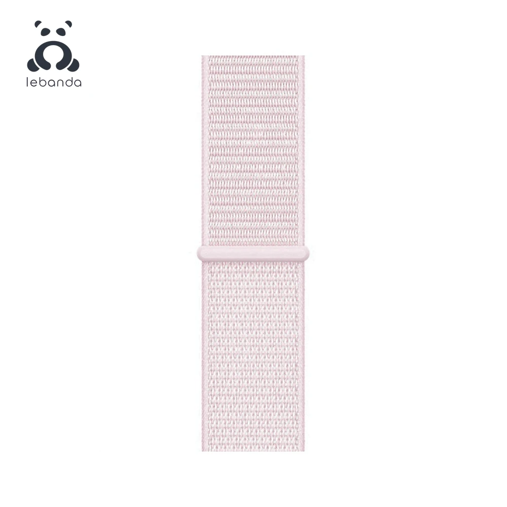 Lebanda Sport loop для apple watch 5, 4, 3, 2, 1, ремешок для iwatch 38, 40, 42, 44 мм, тканый нейлоновый ремешок, Аляска, синий - Цвет ремешка: Pearl Pink