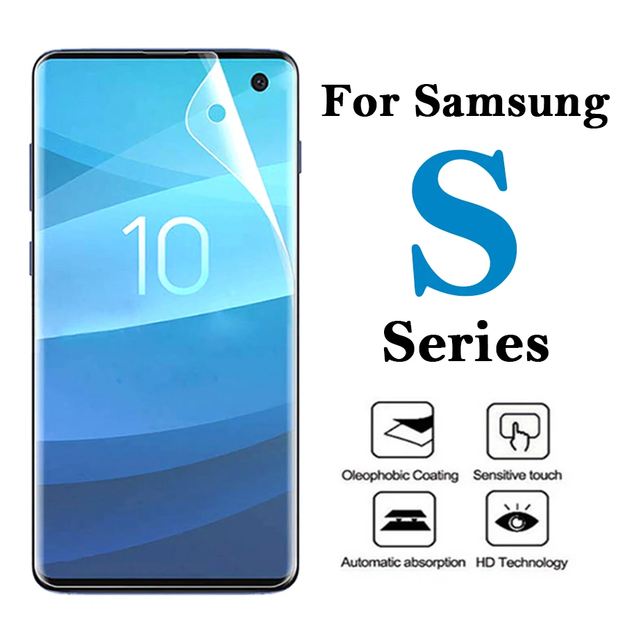

For Samsung galaxy s9 screen protector on sansung hydrogel tempered glass s 9 10 protective film glas s10e plus e sheet tremp