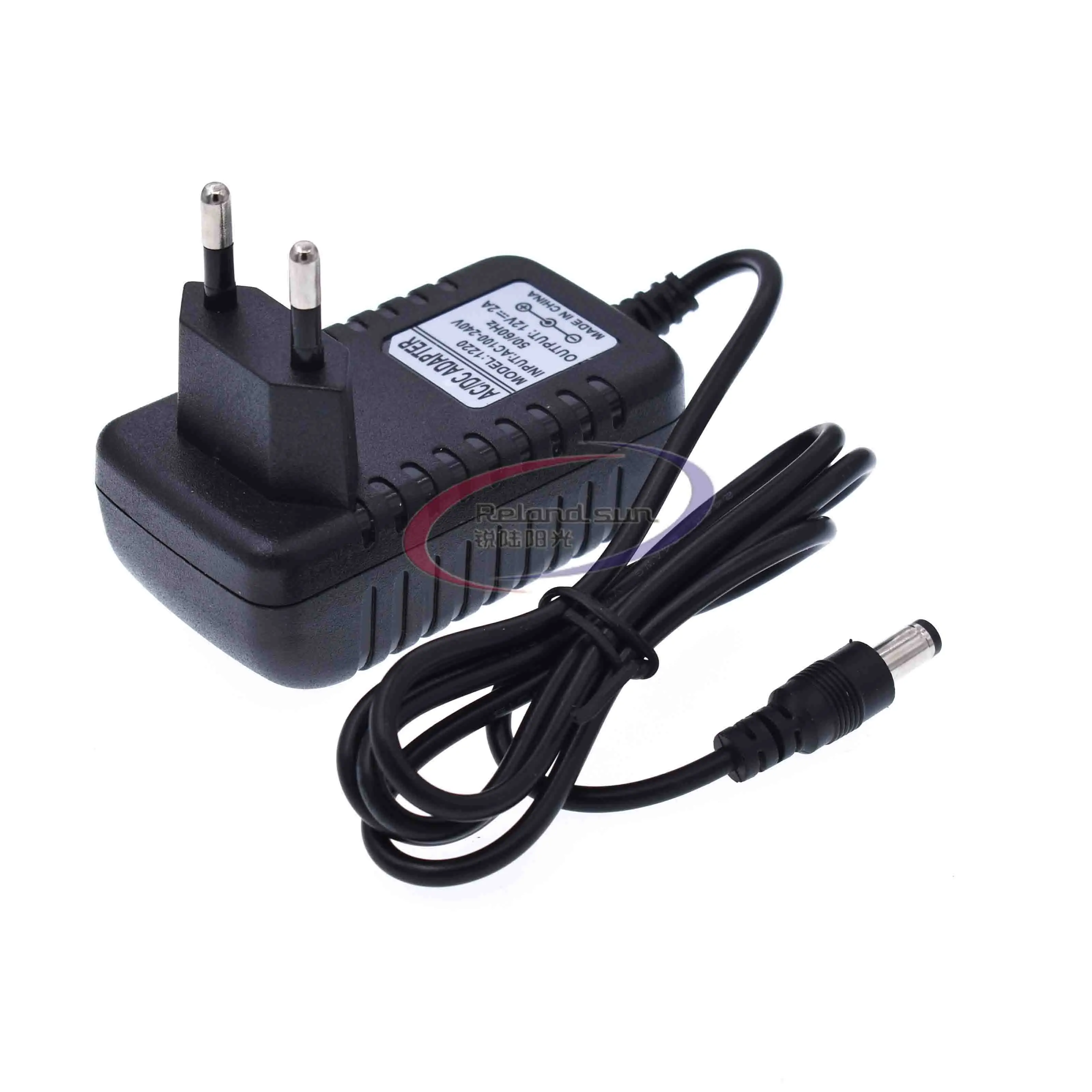 

EU Plug Adapter AC 100-240V to DC12V 2A Power Supply Converter LED Light D