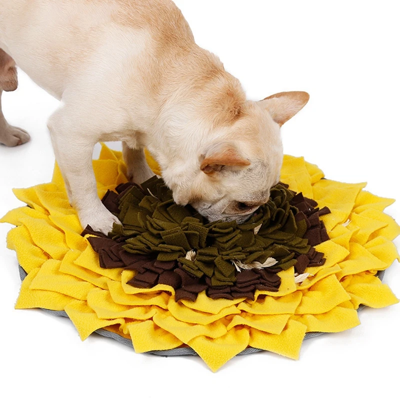 

Pet Sniffing Mat Puzzle Training Feeding Pressure Reducing Bowl Dual Use Non Slip Portable Pad for Outdoor Home Dog Cat