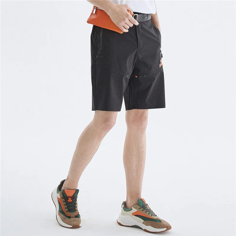 Mark Fairwhale молодой Повседневный Спортивный дизайн вышивки буквы Свободный Молнии карман прямые шорты до колен мужчины 718222061040