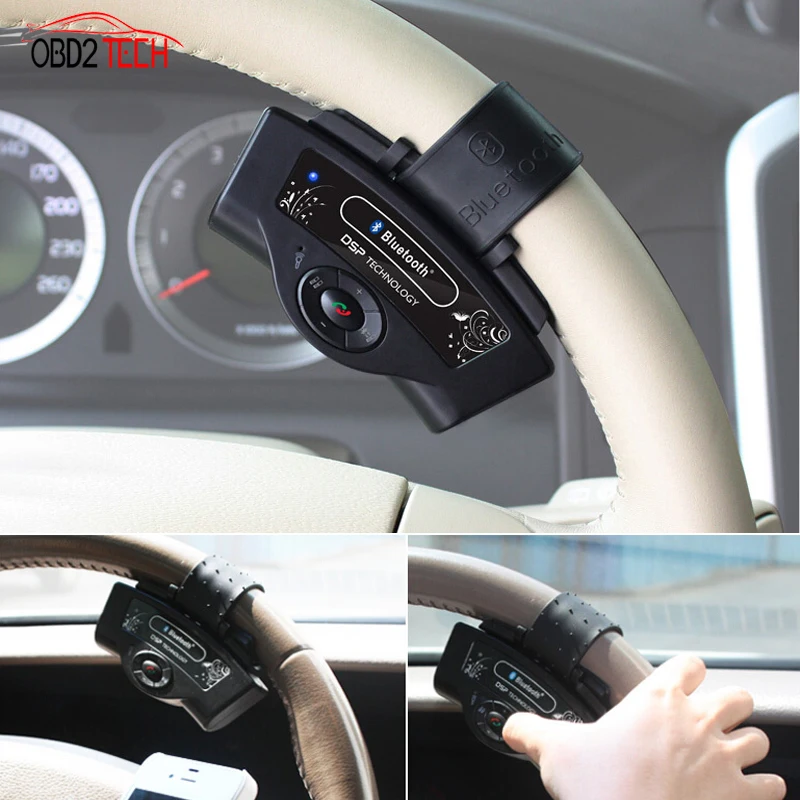 

New Steering Wheel Handsfree Auto Bluetooth Receiver Car Kits Hands Free For Mobile Phone Speakerphone Bluetooth V4.0 BT8109B