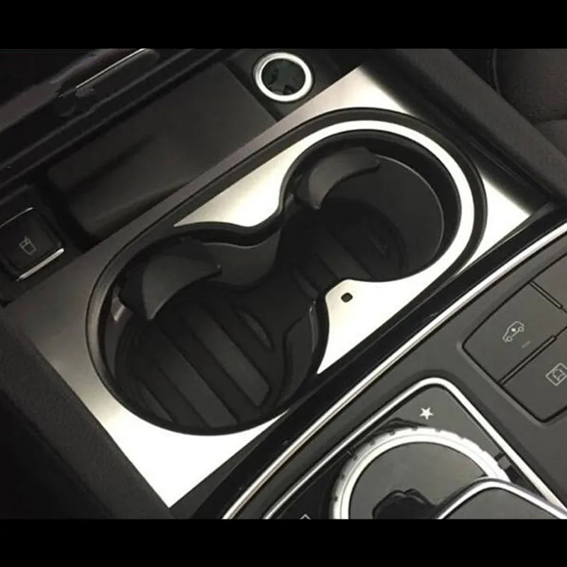 Центральная консоль рамка держателя стакана воды крышка отделка для Mercedes Benz ML 2012-15 GL 2013-16 GLE GLS 350 400 450 нержавеющая сталь