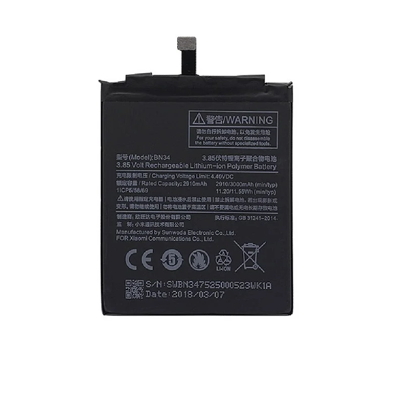 Phone-Battery-BN34-For-Xiaomi-Redmi-5A-5-0-Replacement-Battery-2910-mAh-High-Capacity-Phone.jpg_640x640