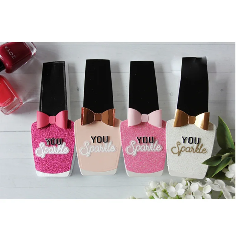 

4x4in Nailpolish Stamp Match Metal Cutting Die Stencil For DIY Scrapbooking Decorative Embossing Handcraft Die Cutting Template