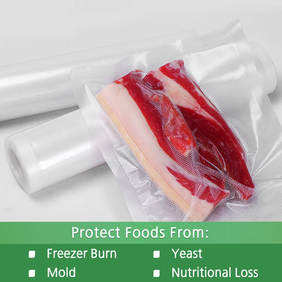  LAIMENG 150 Vacuum Sealer Storage Bags for Food Saver Vac Sealers 50 Each Size for Vacuum Packing M