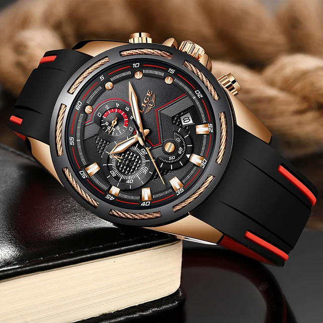 LIGE New Mens Watches Top Luxury Brand Men Unique Sports Watch Men's Quartz Date Clock Waterproof Wrist Watch Relogio Masculino 4