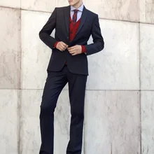 Сделанные на заказ классические черные пуговицы платье жениха тонкий здоровый мужской костюм Фирменное Мужское пальто(куртка+ брюки+ жилет, галстук