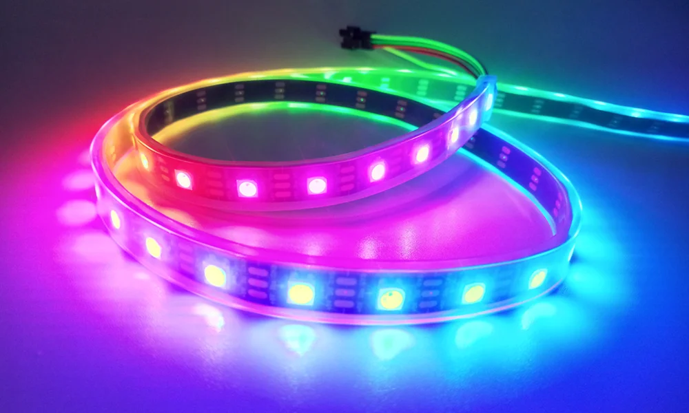 5 V WS2812B Светодиодные ленты RGB 5 м Водонепроницаемый свет WS2812 Светодиодные ленты пикселей WS2812B RGB 30 светодиодный/м 60 светодиодный/M 5 V WS2812 WS2812B