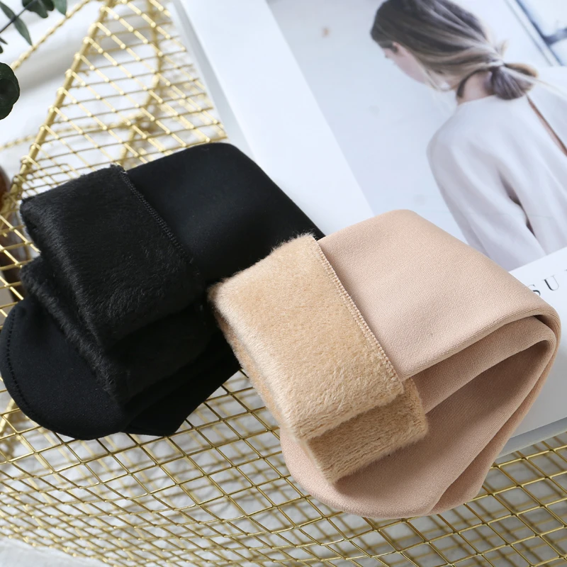 

Black Skin Ladies Socks Plus Velvet Thicken Autumn Winter Snow Socks Casual Home Keep Warm Floor Socks Female Brushed Socks