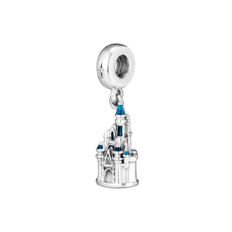 

100% 925 Sterling Silver Cinderella Castle Dangle Charm Fits Pandora Charm Bracelets Pendant DIY Making Jewelry For Women New