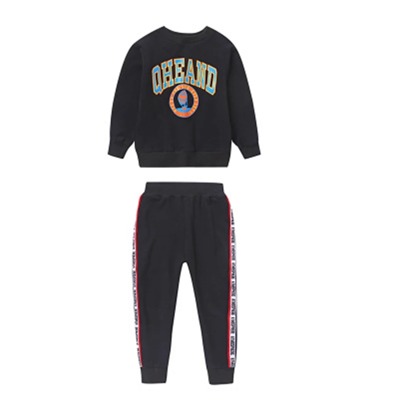 Baby boy Children's Clothing Sets Long-sleeves cotton Sport suit spring autumn letter printing sweatshirts kids t-shirts tops+ pants clothes (9)