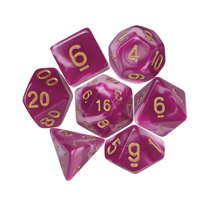 42pcsSet Digital dice Game Dungeons & Dragons Polyhedral D4-D20 Multi Sided Acrylic Dice hot sale#4d12 (13)