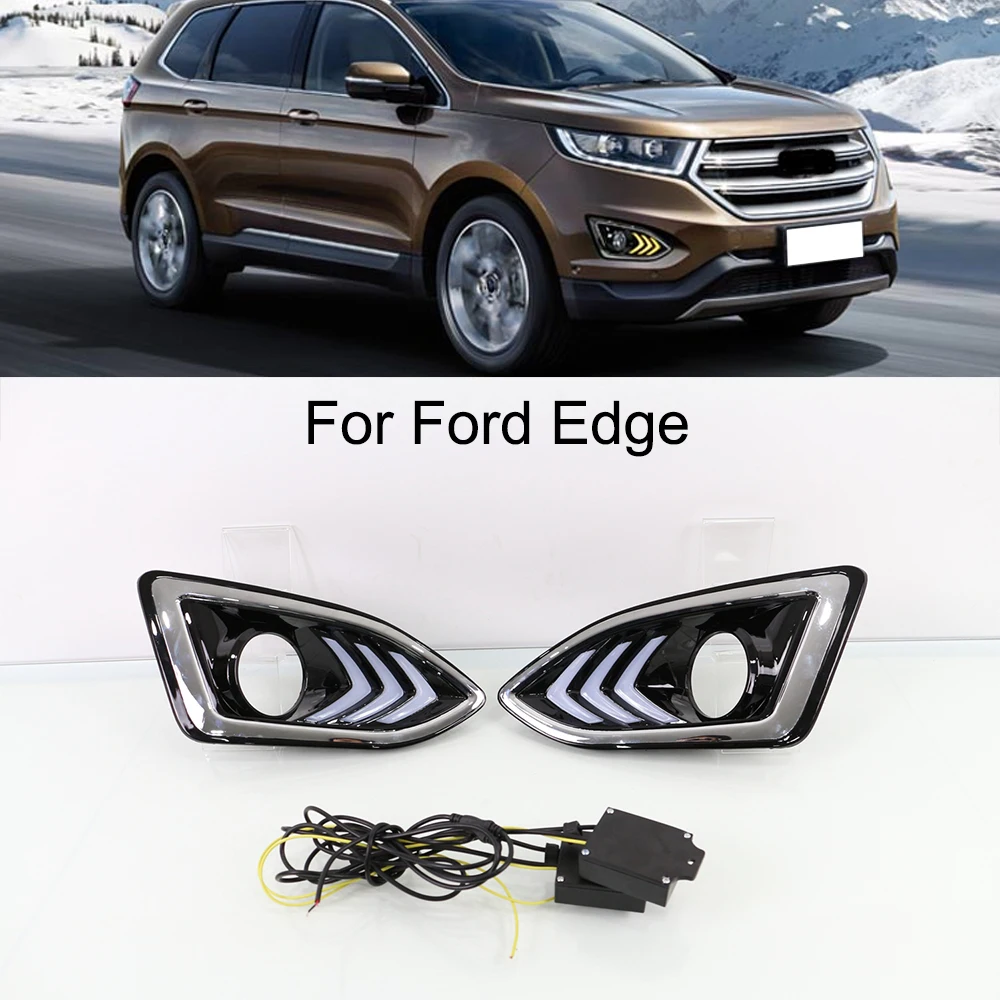 New Car LED DRL Daytime Running Lights Kit for Ford Edge 2015 2016 with