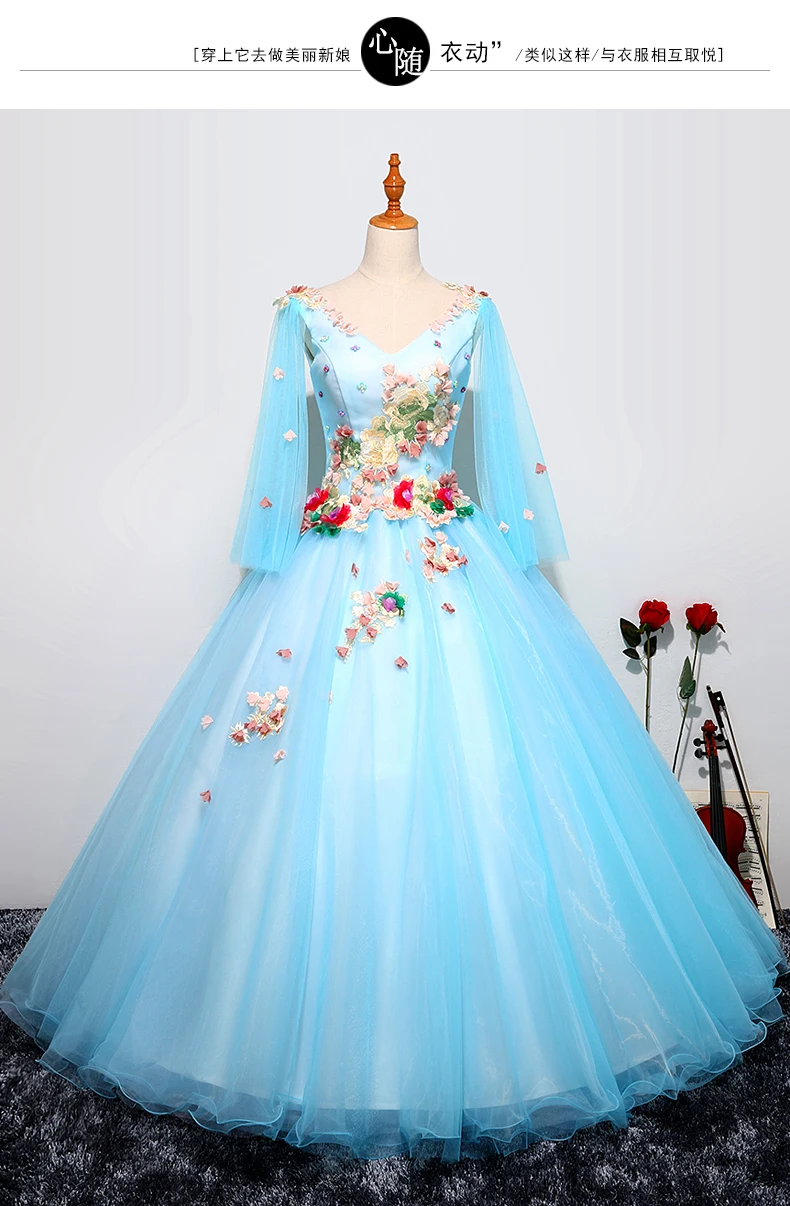 light blue and yellow dress