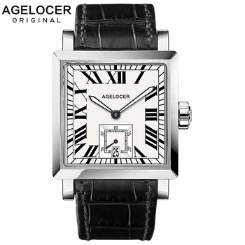 AGELOCER-Relojes de pulsera deportivos para Hombre, luminoso, Retro, de negocios, Marca superior suiza, 3302A1, 2020