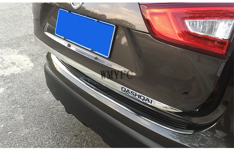 Ceny Pasuje do Nissan Qashqai j11 2014 2019 tylne tylne drzwi naklejki z płytą tylną ze stali nierdzewnej drzwi klapa tylna akcesoria samochodowe do stylizacji