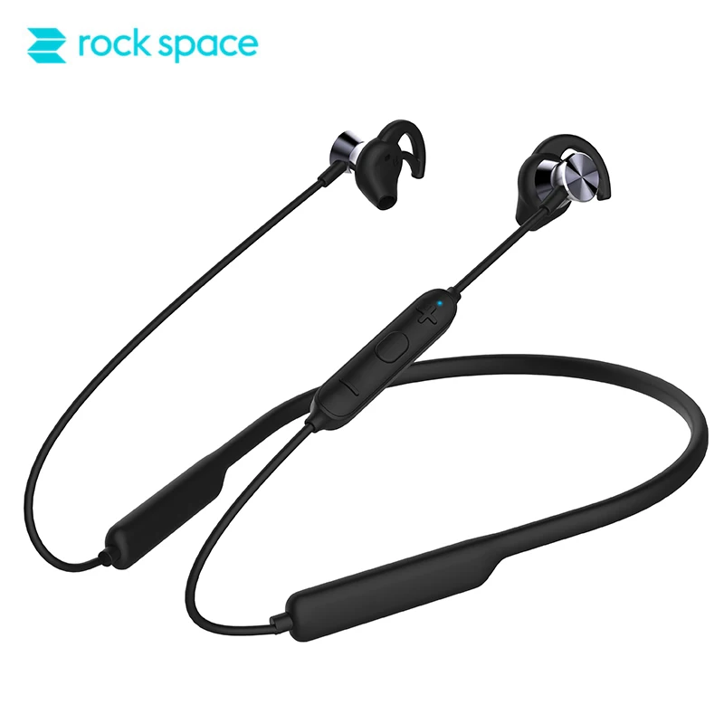 

ROCKSPACE Mutop Bluetooth V5.0 Wireless Headphones Headsets Earbuds Neckband Auriculare Magnet For Running Stereo Sound With Mic