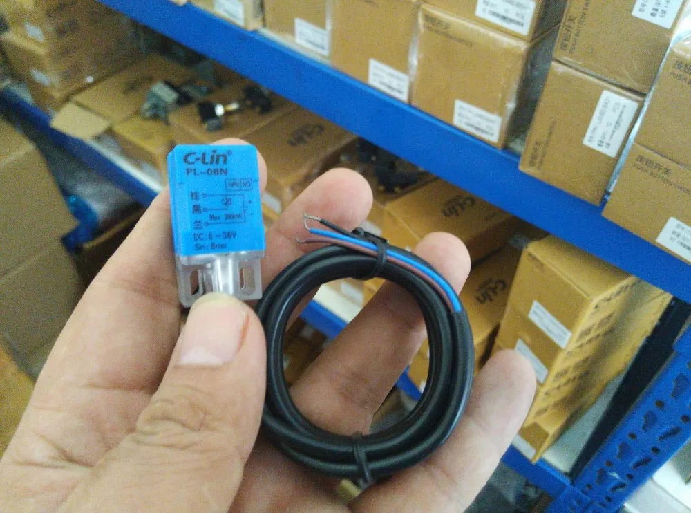 Brand new original authentic C-Lin PL-08N DC three-wire NPN normally open type angle column inductive proximity switch | Обустройство