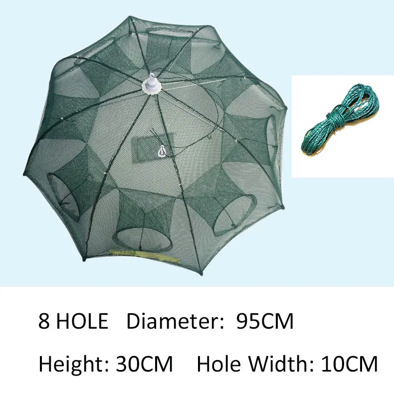 lake river SEA Foldable Fishing Net Landing Trap Cast Dip Cage for Fish Shrimp Minnow with 6m rope | Спорт и развлечения