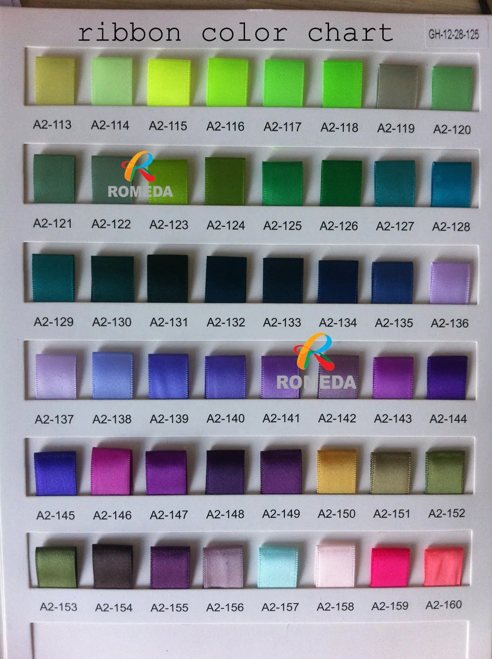 ribbon color chart