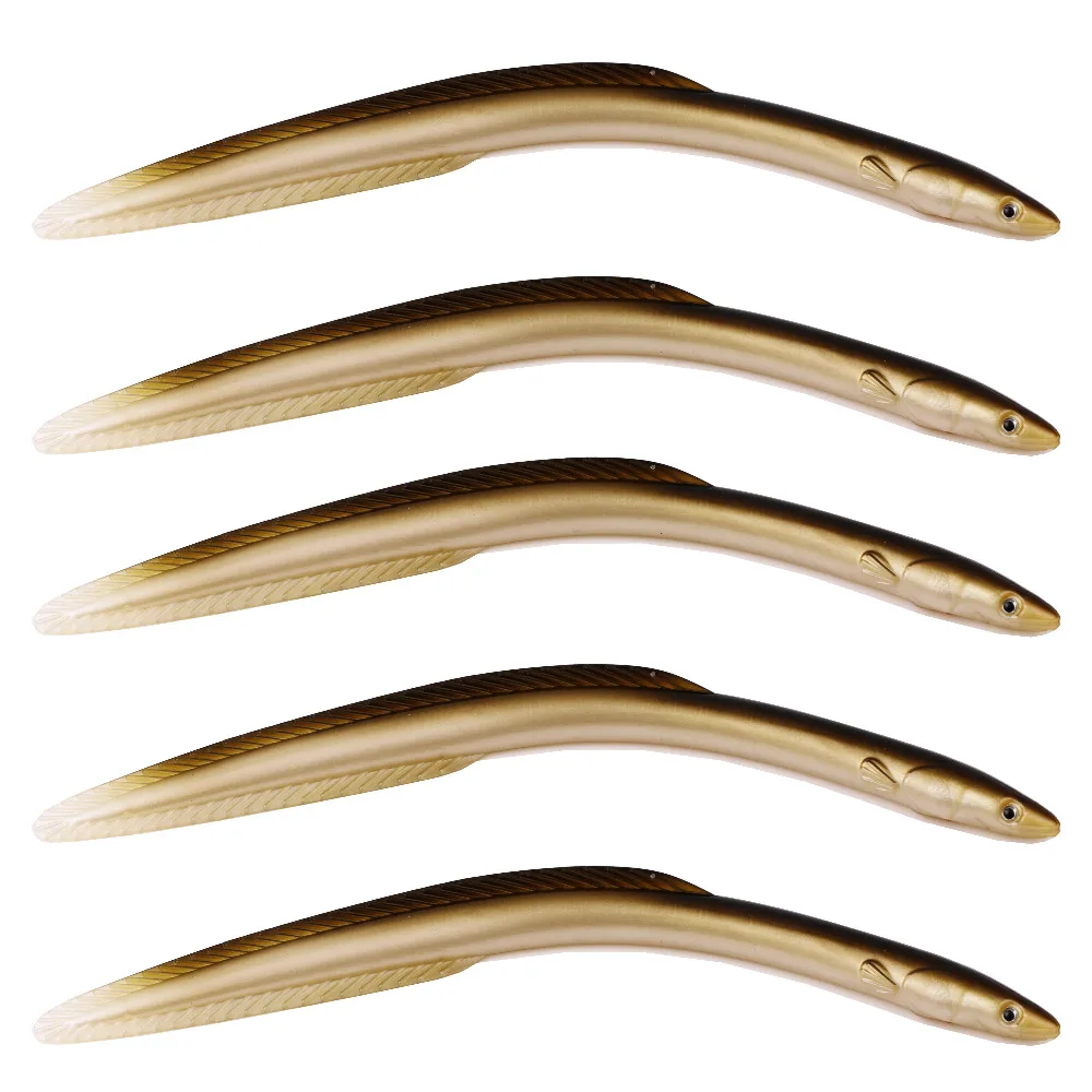 

5 pcs of Fishing Lure Soft Baits Artificial Bait Saltwater Tiddler Lures 20cm/7.8"/12g