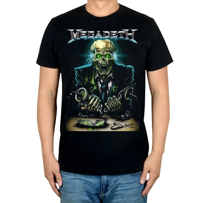 13 дизайнов Харадзюку уличная Megadeth Camiseta рок брендовая хлопковая Футболка 3D череп футболка с принтом в виде костей Hardrock thrash heavy Metal Rocker