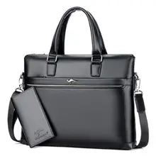 Новое прибытие нужен Attrsplit кожа молния твердые мужские бизнес полиэстер один Ил карман мягкая ручка 14 дюймов портфели