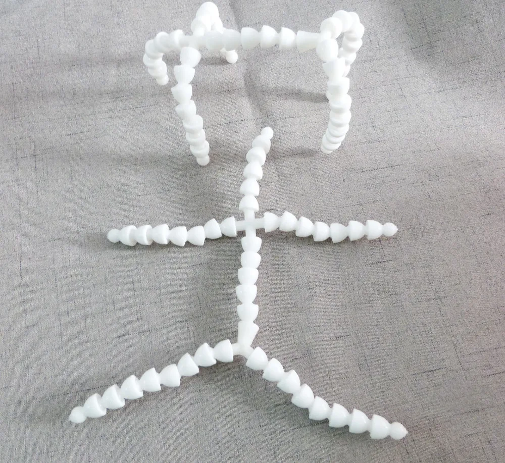 

5set/lot 40pcs 19x12x10mm toy joint + 1 pcs cross connector + 1pcs triangle connector for diy doll accessories