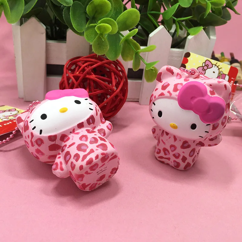 1 шт. милые леопардовые мягкие куклы kawaii Squishys розничная подвеска на сотовый телефон Stess релиз игрушки лицензированный Squishies тег#324